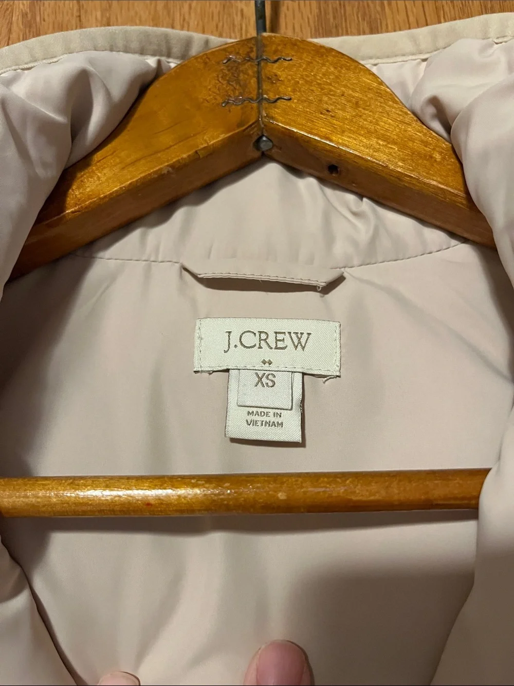 J. Crew Quilted Stand-Collar Puffer Vest in Light Beige